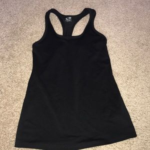 Black fitted tank top